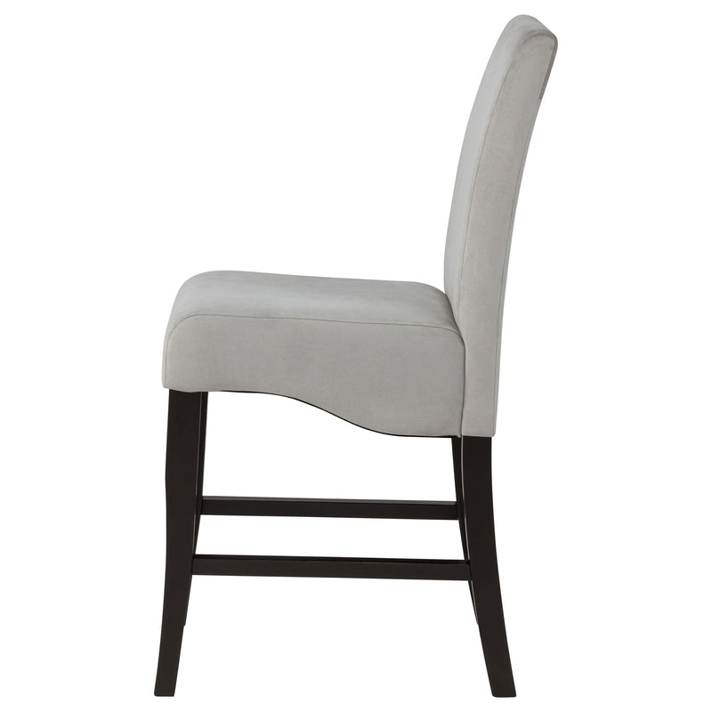Stanton Velvet Upholstered Counter Chair Grey (Set of 2) - 102069GRY