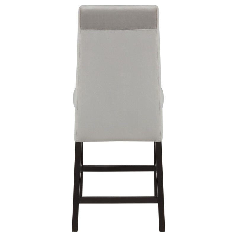 Stanton Velvet Upholstered Counter Chair Grey (Set of 2) - 102069GRY
