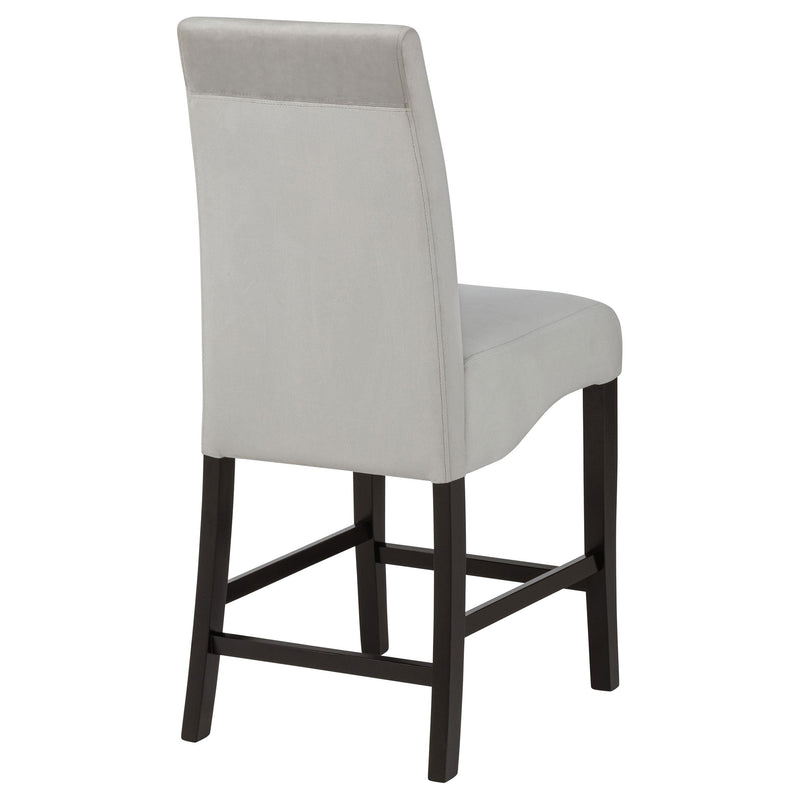 Stanton Velvet Upholstered Counter Chair Grey (Set of 2) - 102069GRY