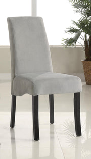 Stanton Velvet Upholstered Dining Side Chair Grey (Set of 2) - 102062