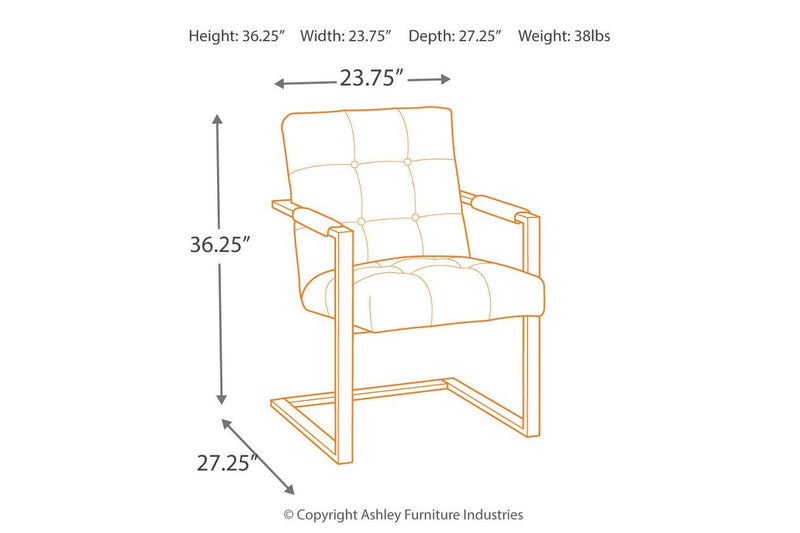 Starmore Brown Home Office Desk Chair (Set of 2) - Gate FurnitureChair