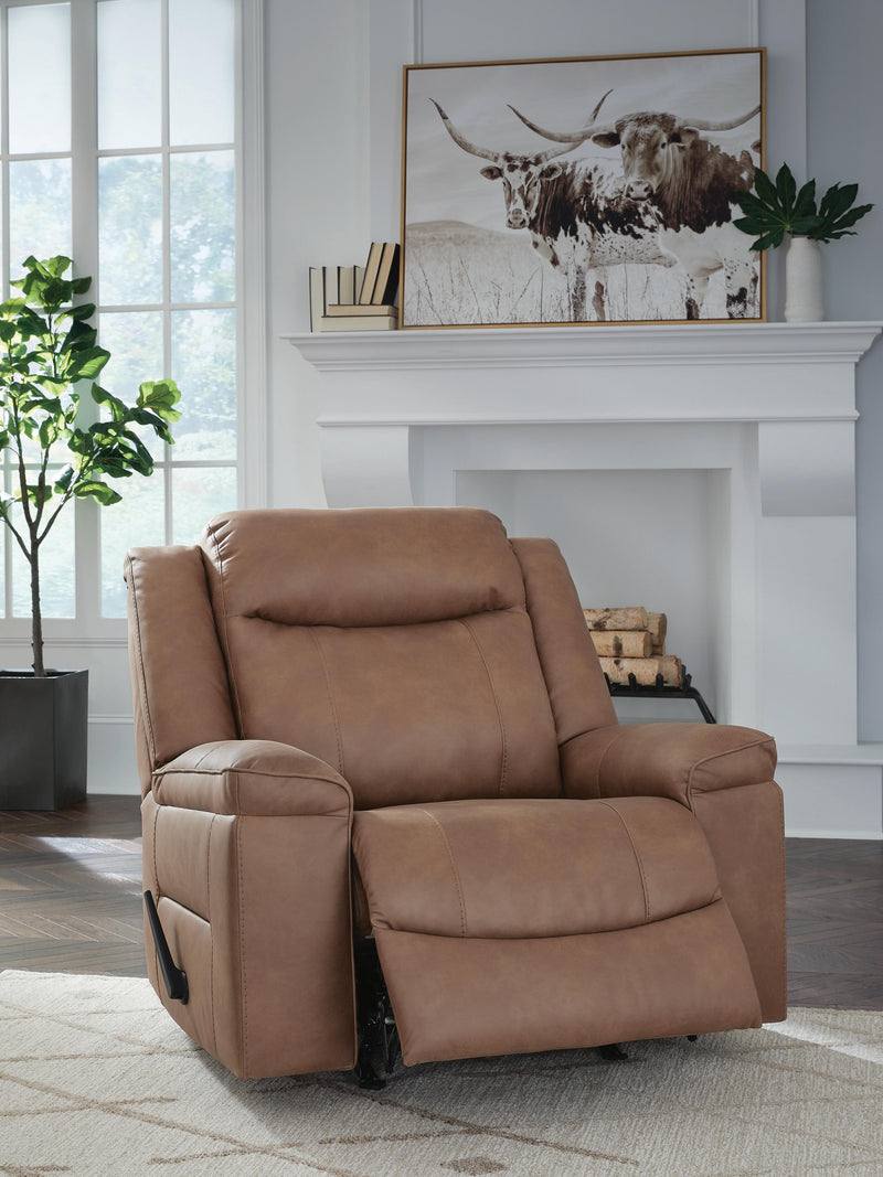Status Check Caramel Recliner - PC6530825