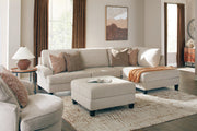 Steelwater Retreat 2-Piece Sectional with Chaise and Oversized Accent Ottoman in Latte - PKG024826