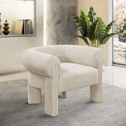 Stefano Fabric Upholstered Accent Chair in Beige - 482Beige