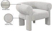 Stefano Fabric Upholstered Accent Chair in Beige - 482Beige