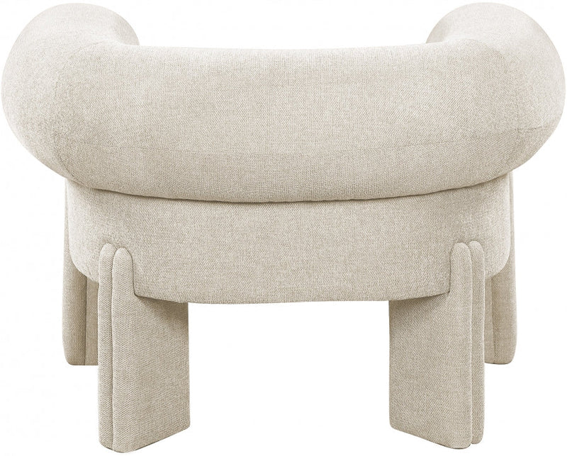 Stefano Fabric Upholstered Accent Chair in Beige - 482Beige