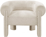 Stefano Fabric Upholstered Accent Chair in Beige - 482Beige