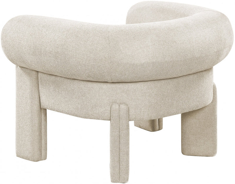 Stefano Fabric Upholstered Accent Chair in Beige - 482Beige