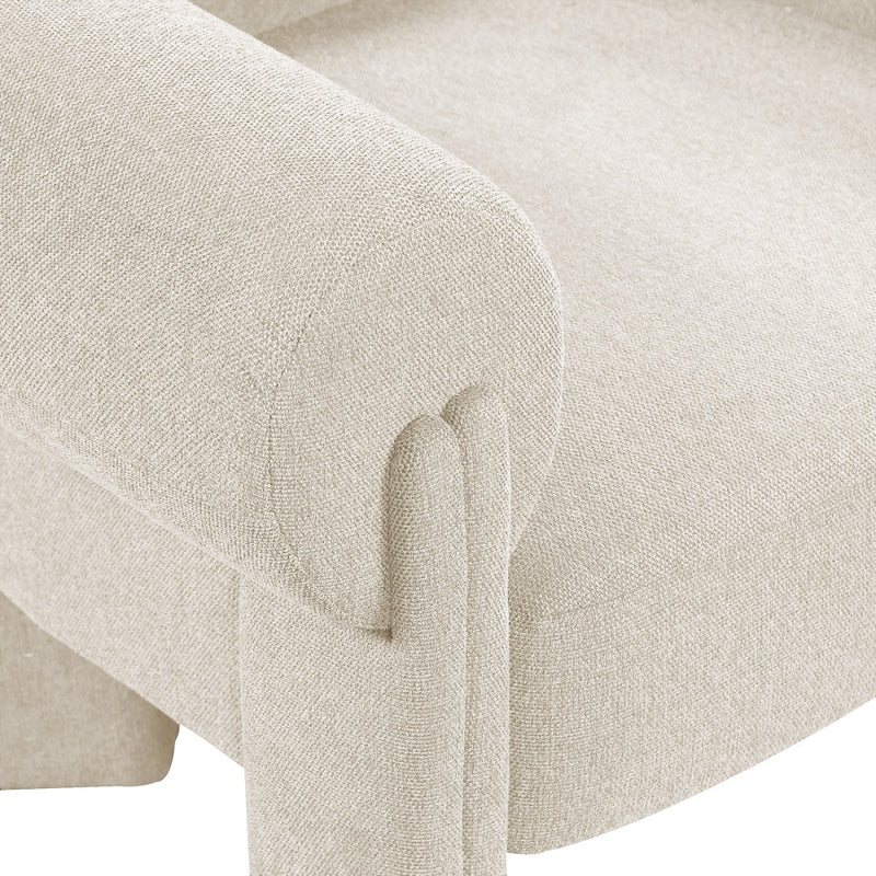 Stefano Fabric Upholstered Accent Chair in Beige - 482Beige