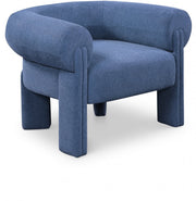 Stefano Fabric Upholstered Accent Chair in Blue - 482Navy