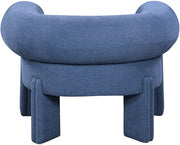 Stefano Fabric Upholstered Accent Chair in Blue - 482Navy