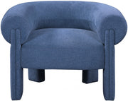 Stefano Fabric Upholstered Accent Chair in Blue - 482Navy