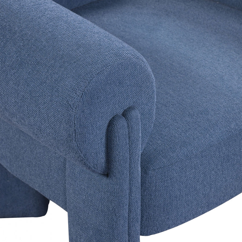 Stefano Fabric Upholstered Accent Chair in Blue - 482Navy
