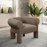 Stefano Fabric Upholstered Accent Chair in Brown - 482Brown