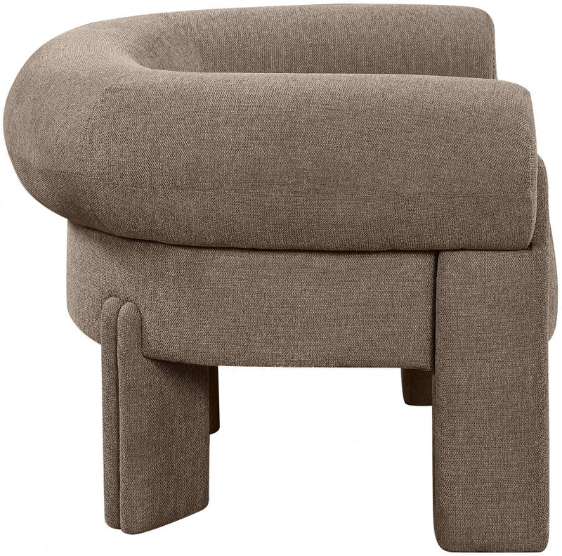 Stefano Fabric Upholstered Accent Chair in Brown - 482Brown