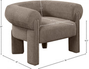 Stefano Fabric Upholstered Accent Chair in Brown - 482Brown