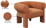 Stefano Fabric Upholstered Accent Chair in Cognac - 482Cognac