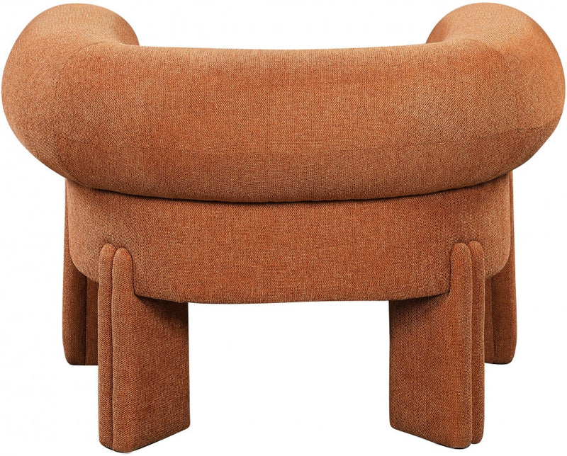 Stefano Fabric Upholstered Accent Chair in Cognac - 482Cognac