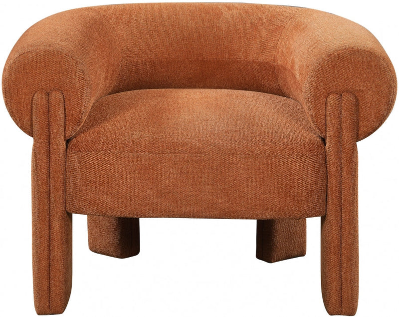 Stefano Fabric Upholstered Accent Chair in Cognac - 482Cognac
