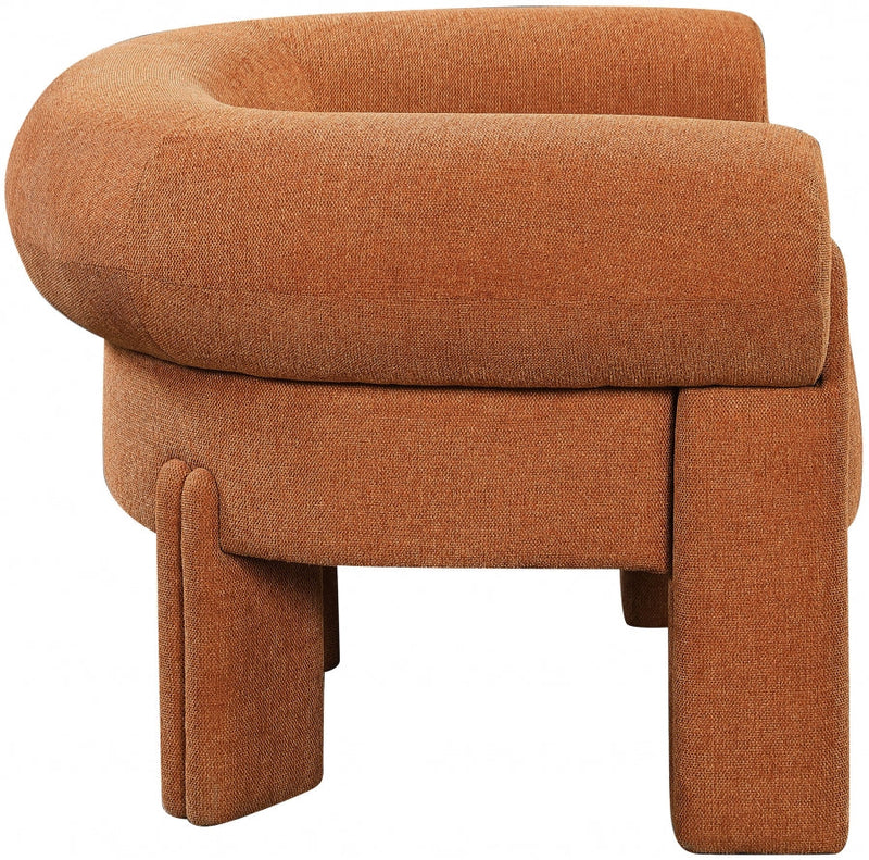 Stefano Fabric Upholstered Accent Chair in Cognac - 482Cognac