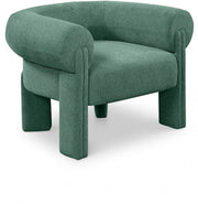 Stefano Fabric Upholstered Accent Chair in Green - 482Green