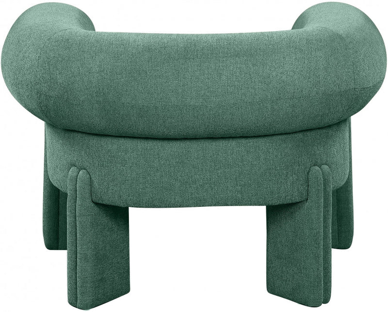 Stefano Fabric Upholstered Accent Chair in Green - 482Green