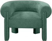Stefano Fabric Upholstered Accent Chair in Green - 482Green