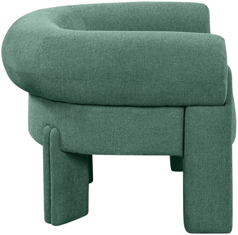 Stefano Fabric Upholstered Accent Chair in Green - 482Green