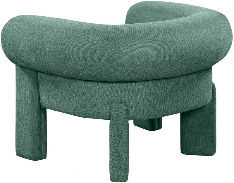 Stefano Fabric Upholstered Accent Chair in Green - 482Green