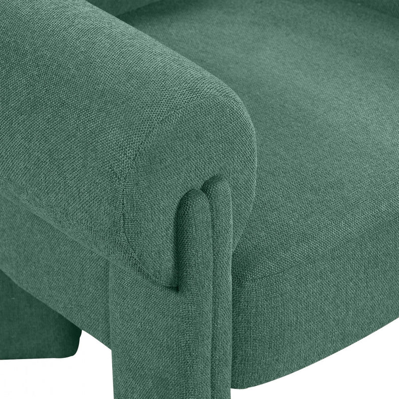 Stefano Fabric Upholstered Accent Chair in Green - 482Green
