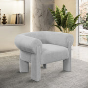 Stefano Fabric Upholstered Accent Chair in Grey - 482Grey