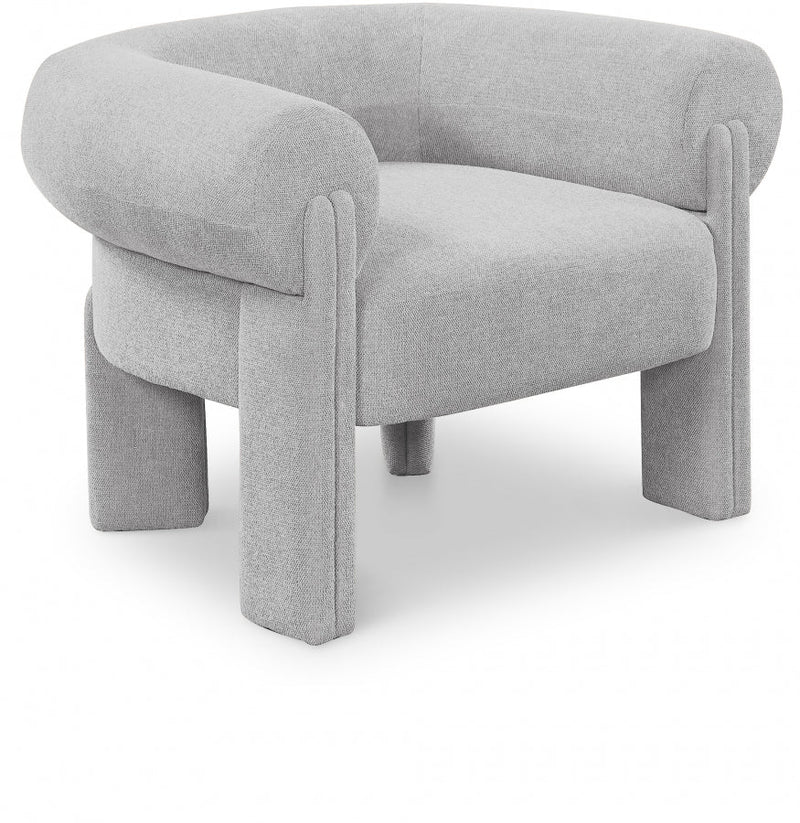Stefano Fabric Upholstered Accent Chair in Grey - 482Grey