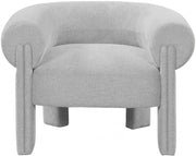 Stefano Fabric Upholstered Accent Chair in Grey - 482Grey
