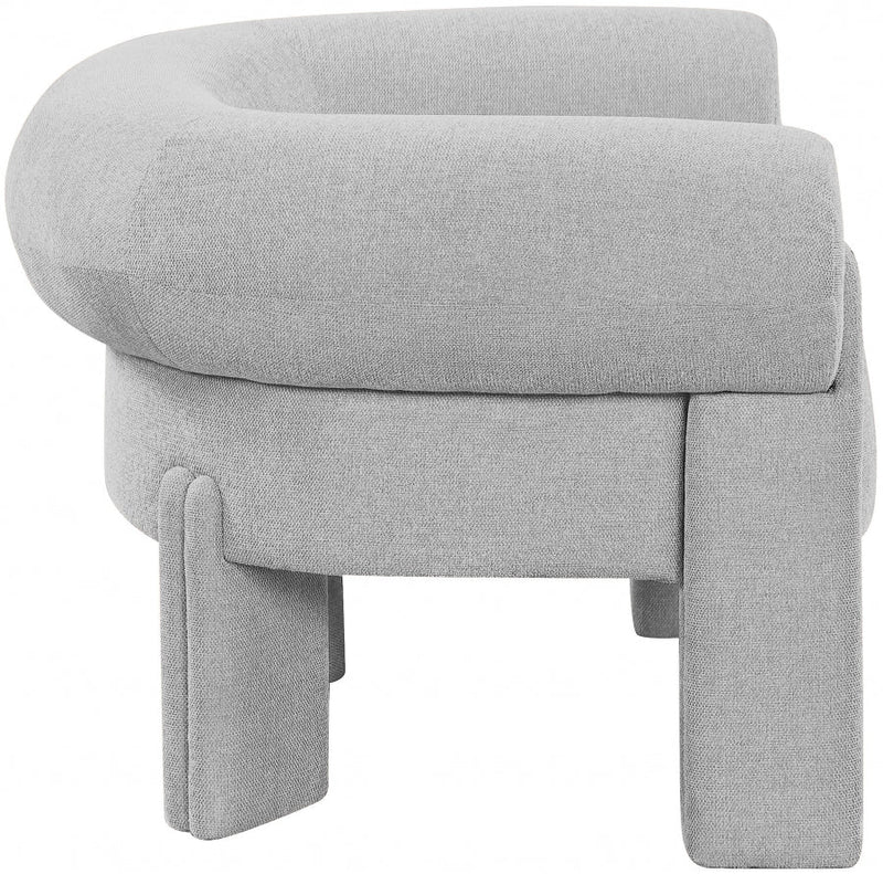 Stefano Fabric Upholstered Accent Chair in Grey - 482Grey