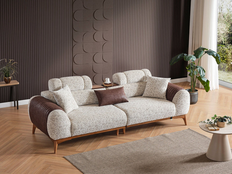 Stella 4-pieces (2 Sofa & 2 Chair) Livingroom in Beige - 200-ELIF-STE-A630-3311