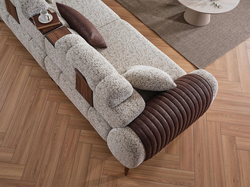 Stella 4-pieces (2 Sofa & 2 Chair) Livingroom in Grey - 200-ELIF-STE-A631-3311