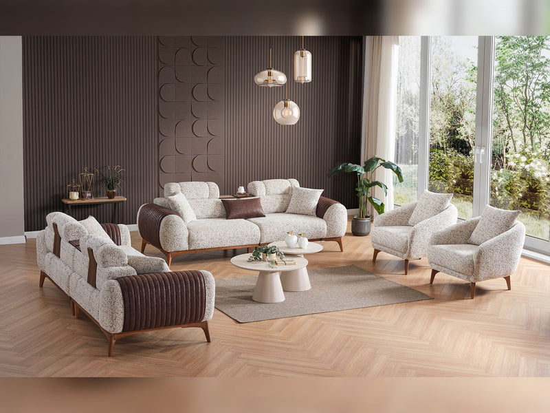 Stella 4-pieces (2 Sofa & 2 Chair) Livingroom in Grey - 200-ELIF-STE-A631-3311