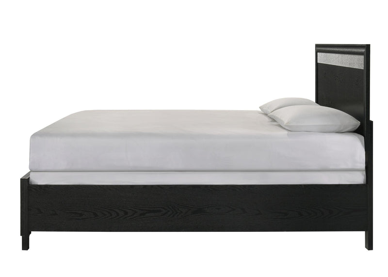 Stellan - Black Storage King Bed with Silver Accent - B367-K-Bed