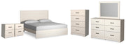 Stelsie King Panel Bed, Dresser, Mirror, Chest and 2 Nightstands - B2588B19