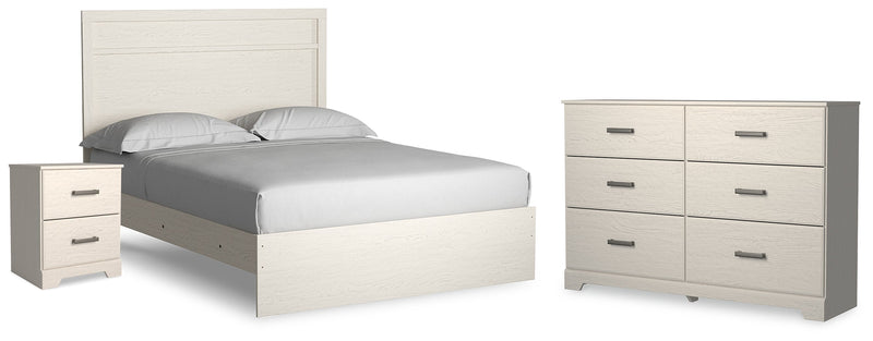 Stelsie Queen Panel Bed with Dresser and Nightstand in White from Ashley - Luna Furniture