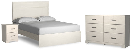 Stelsie Queen Panel Bed with Dresser and Nightstand in White from Ashley - Luna Furniture