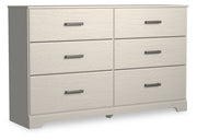 Stelsie Queen Panel Bed with Dresser and Nightstand in White from Ashley - Luna Furniture