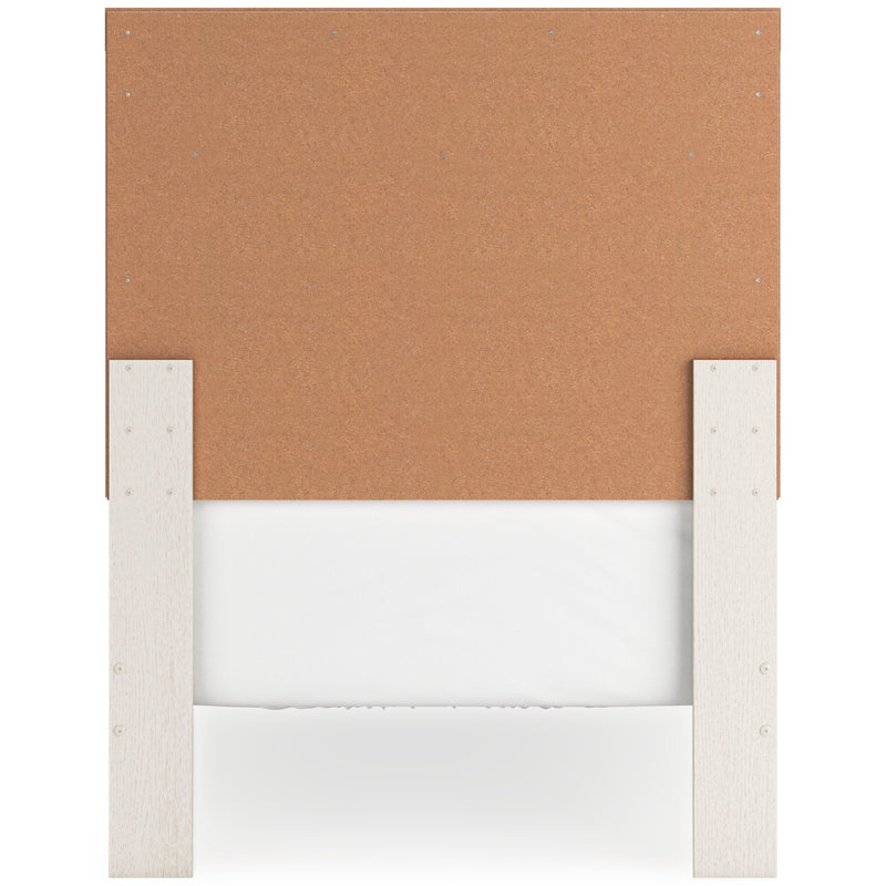 Stelsie Twin Panel Bed with Dresser in White - PKG016239