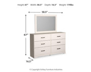Stelsie White Dresser, Mirror, Chest and Nightstand - B2588B15