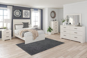 Stelsie White Dresser, Mirror, Chest and Nightstand - B2588B15