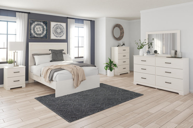 Stelsie White Dresser, Mirror, Chest and Nightstand - B2588B15