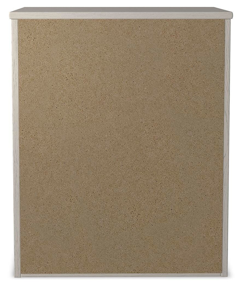 Stelsie White King Panel Bed, Dresser, Mirror and Nightstand - B2588B17