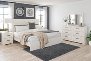 Stelsie White King Panel Bed - Gate FurnitureKing Bed