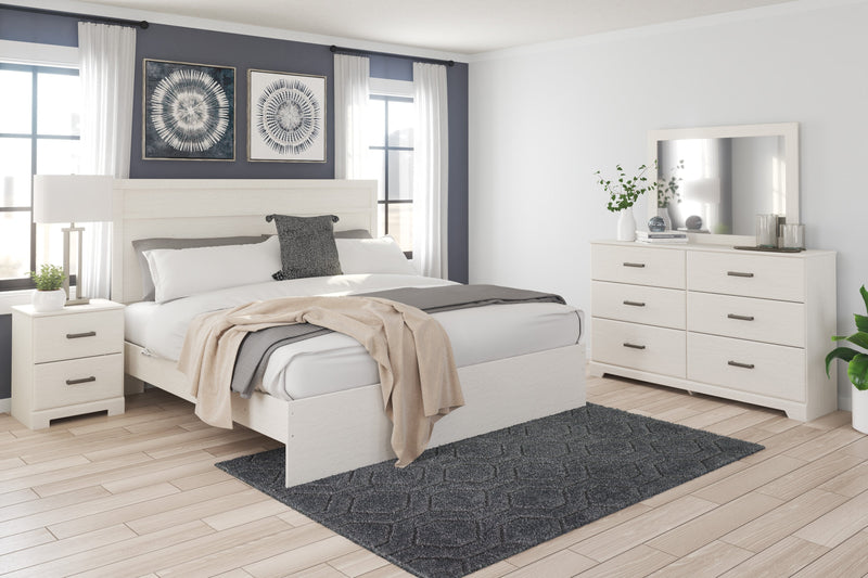 Stelsie White King Panel Bed - Gate FurnitureKing Bed