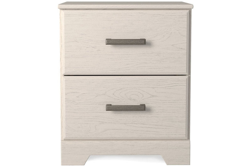 Stelsie White Nightstand - Gate FurnitureNightstand